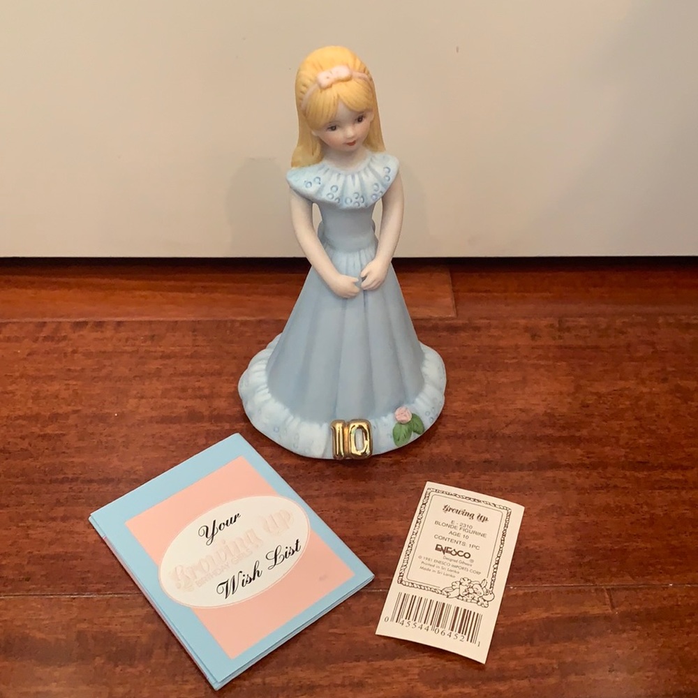 Enesco Growing Up Figurine Blonde Age 10